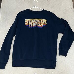 Stranger Things Black Crewneck Sweater
